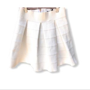 Honey Punch A-Line Bandage Skirt White‎